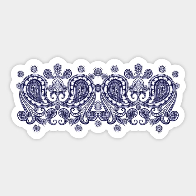 Paisley Blue Sticker by JoonMoon